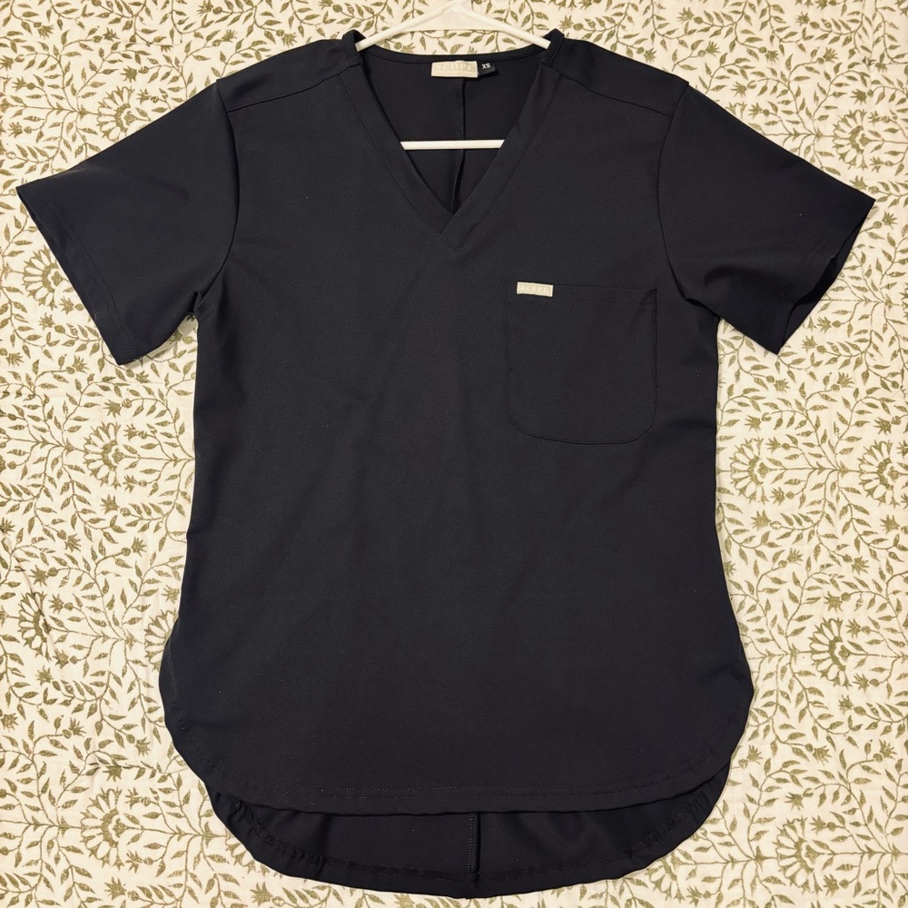 SCOPE Black Scrub Top